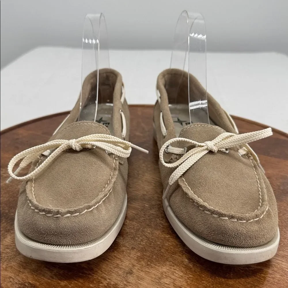 Eastland Shoes Wm 7.5M Yarmouth Tan Suede Boat Moccasin Loafers